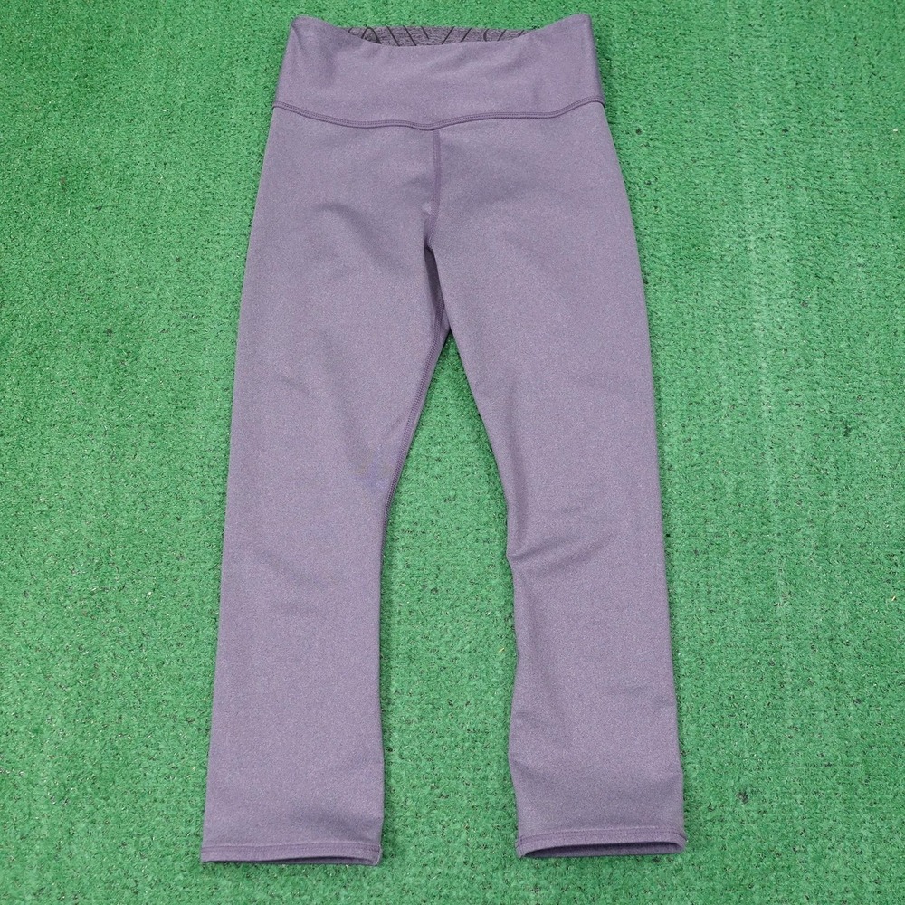 Lorna Jane 000 Leggings Womens XS Purple Capri Jersey Stretch Pull On Activewear